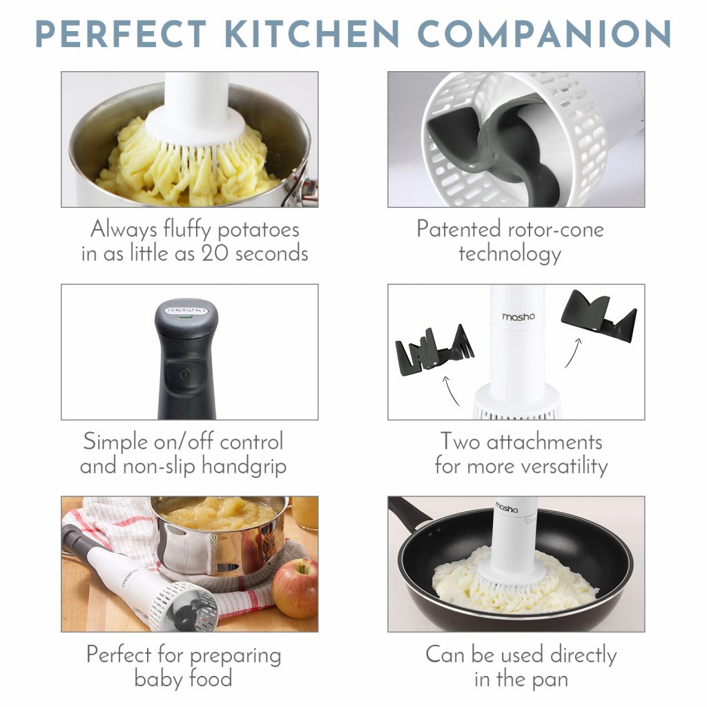 Masha by Sensio Home Official Electric Potato Masher